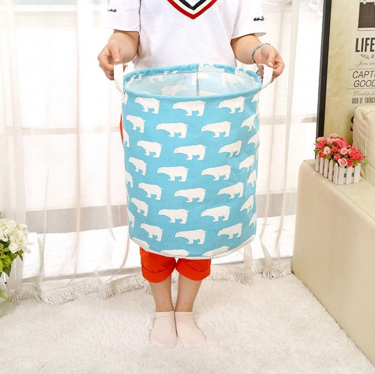 Panier à linge pliable, panier à linge en coton et lin, salle de bain, lessive, linge sale, linge sale, panier de rangement jouets