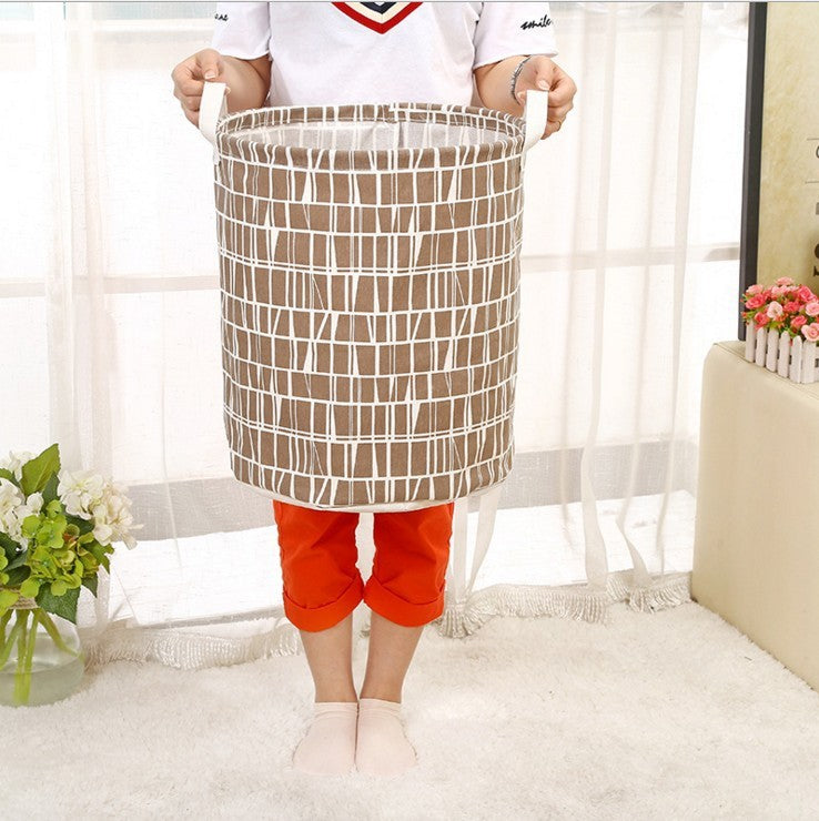Panier à linge pliable, panier à linge en coton et lin, salle de bain, lessive, linge sale, linge sale, panier de rangement jouets