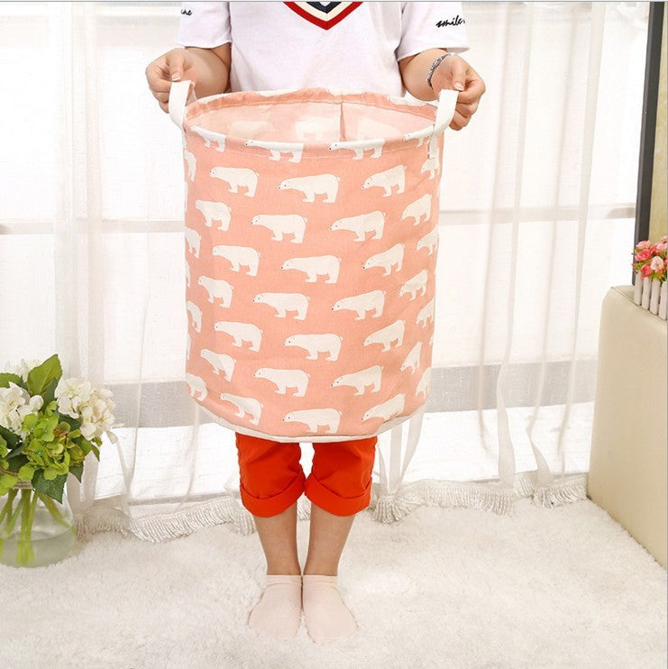 Panier à linge pliable, panier à linge en coton et lin, salle de bain, lessive, linge sale, linge sale, panier de rangement jouets