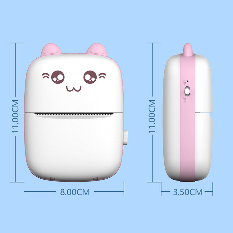 Mini impresora portátil de bolsillo para el hogar, máquina de preguntas equivocadas para estudiantes pequeños