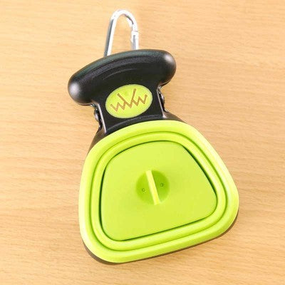 Scooper de merde pliable de voyage pour animaux de compagnie de chien avec 1 rouleau de sacs décomposables cuillère de merde propre ramasser les excréments nettoyant Epacket expédition