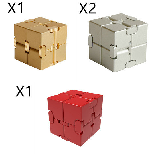 Jouet anti-Stress Cube infini en métal de qualité supérieure, décompresse Portable, jouets relaxants pour enfants et adultes