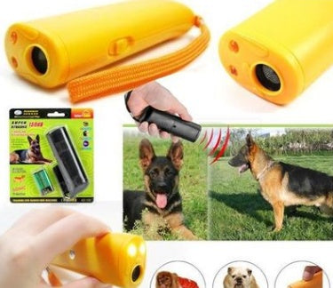 Dispositivo de entrenamiento para perros antiladridos 3 en 1, repelente ultrasónico de entrenamiento para perros, linterna LED