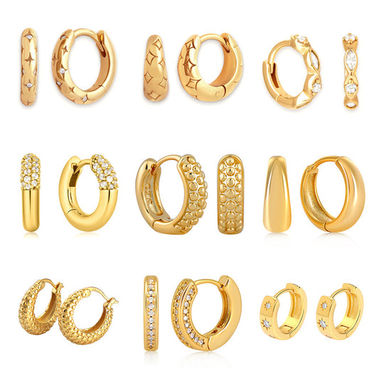 Boucles d'oreilles Vintage métalliques Punk, mode européenne et américaine