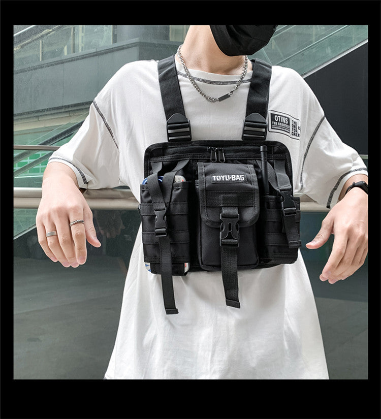 Bolso de hombro estilo chaleco callejero