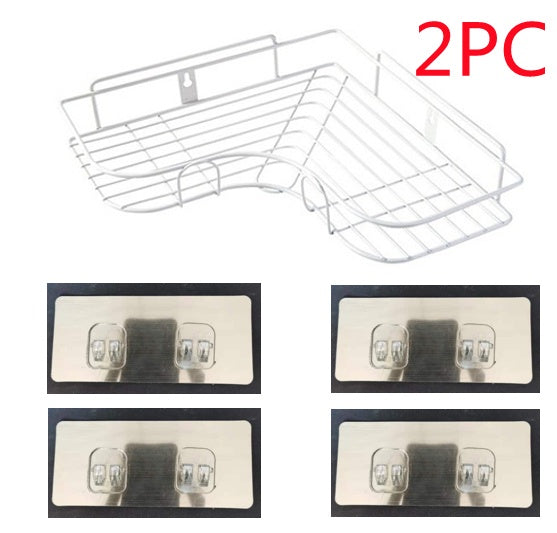 Étagère de rangement murale sans poinçon pour salle de bain, étagère d'angle de cuisine, trépied domestique