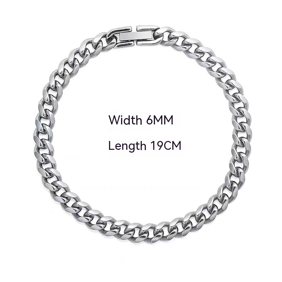 Collier en acier titane résistant à la lumière avec chaîne à maillons cubains
