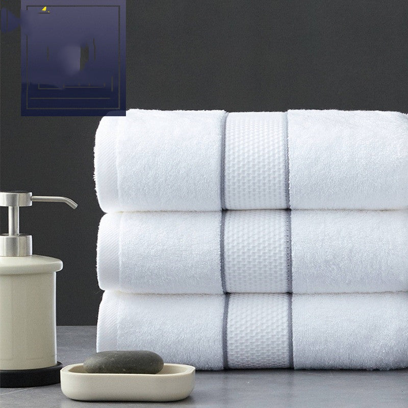 Toalla de playa de algodón Toallas de baño absorbentes de hotel blanco
