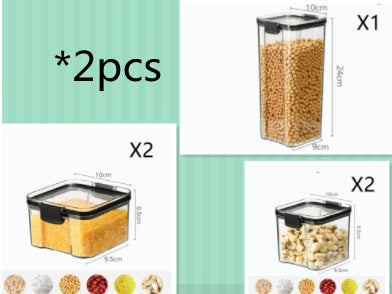 Caja de tarro de almacenamiento de cocina para cereales