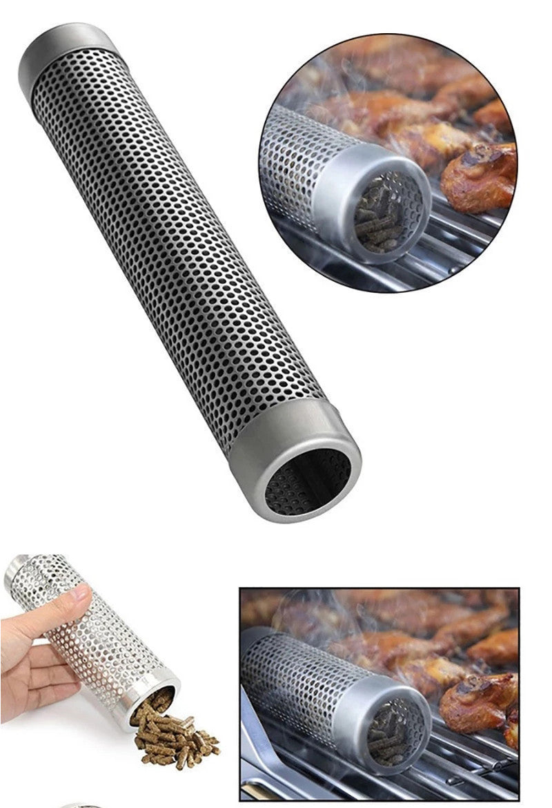 Accessoires de support de plateau de Barbecue de tuyau de fumée d'acier inoxydable