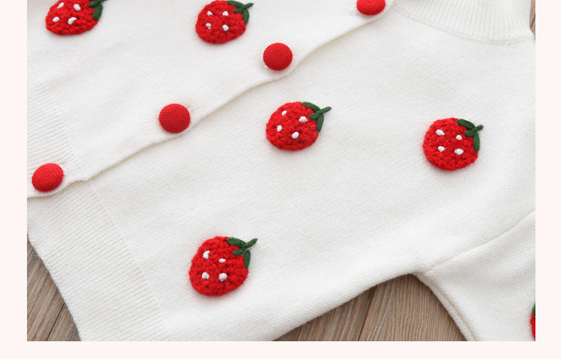 Robe pull deux pièces en laine de vison pour bébé fille