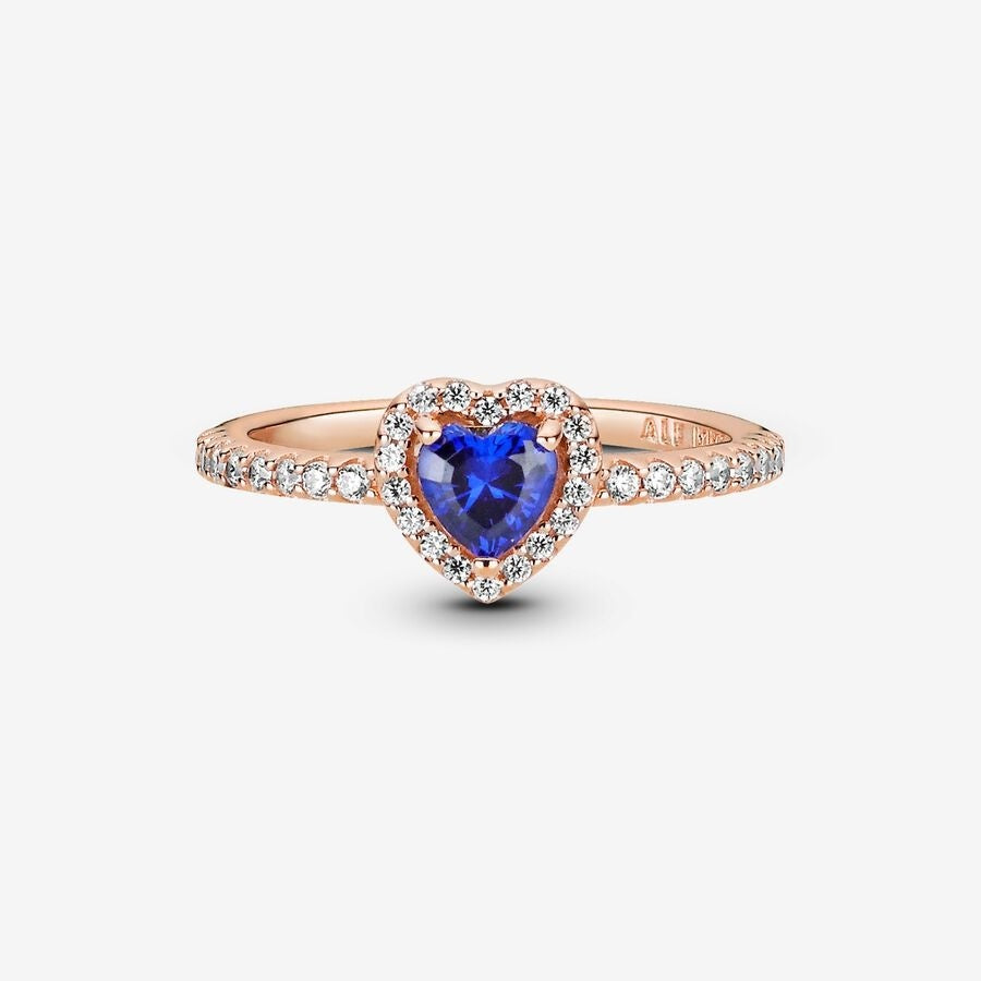 Bague coeur rouge en argent sterling rubis