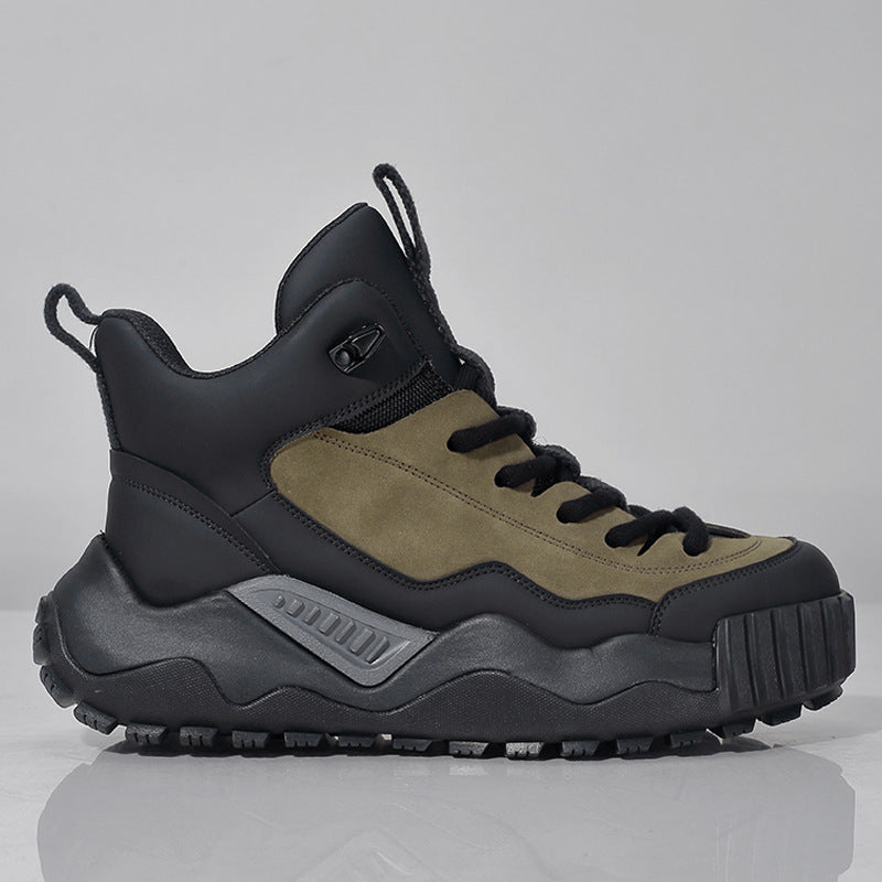 Chaussures pour hommes à plateforme haute, respirantes et légères