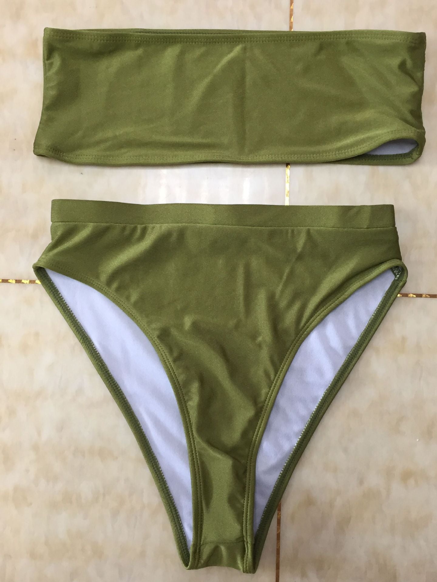 Maillot de bain sexy deux pièces enveloppant la poitrine, ensemble de bikini, haut tubulaire