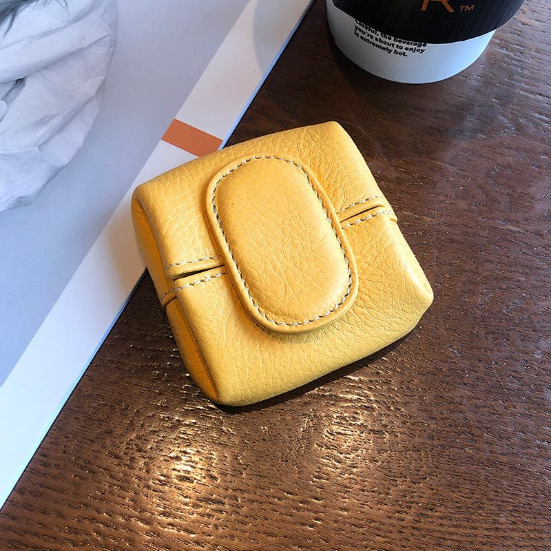 Porte-Monnaie Femme Boucle Première Couche en Cuir de Vachette Porte-Monnaie Porte-clés Sac de Transport