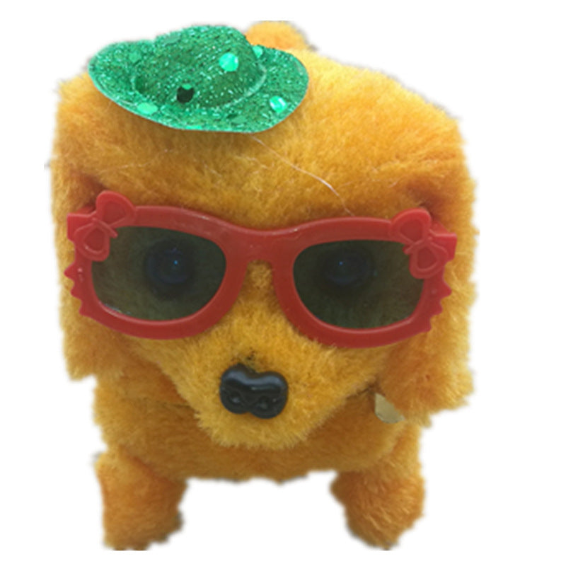 Robot électronique de simulation de chien, peluche, corde de marche, chiot