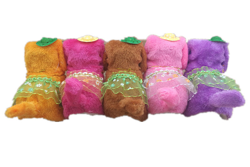 Robot électronique de simulation de chien, peluche, corde de marche, chiot