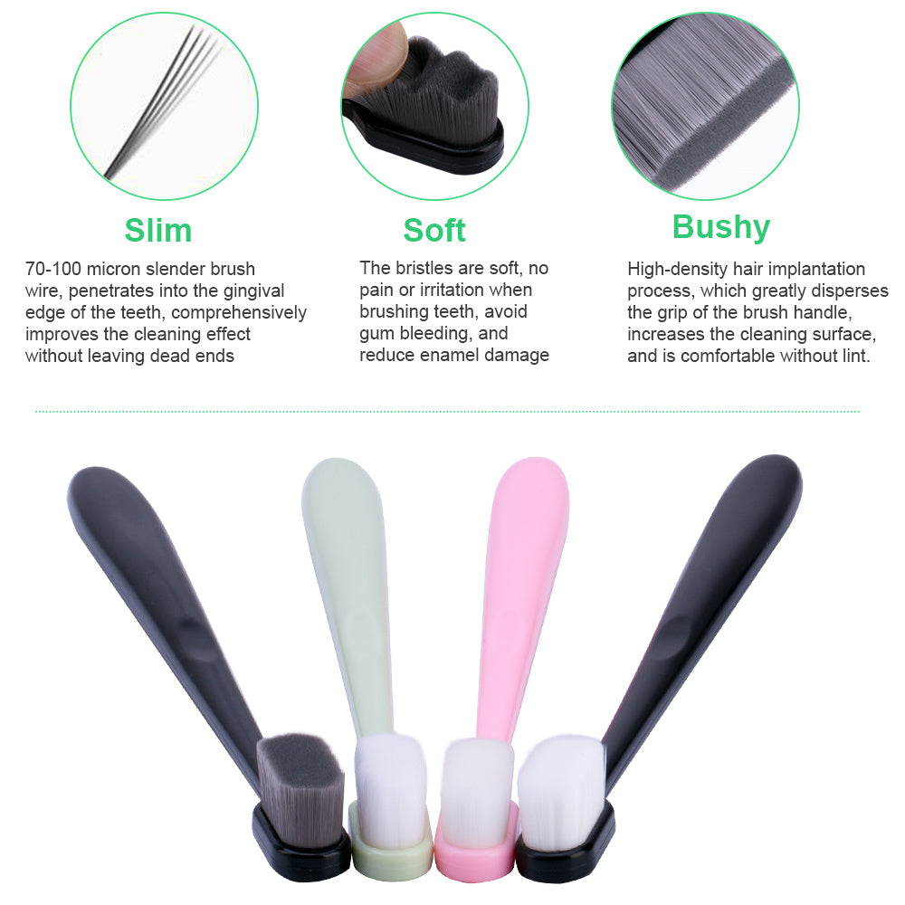Brosse à dents Ultra-fine, poils Super doux, nettoyage en profondeur, Portable, outils de soins bucco-dentaires, nettoyage buccal, voyage