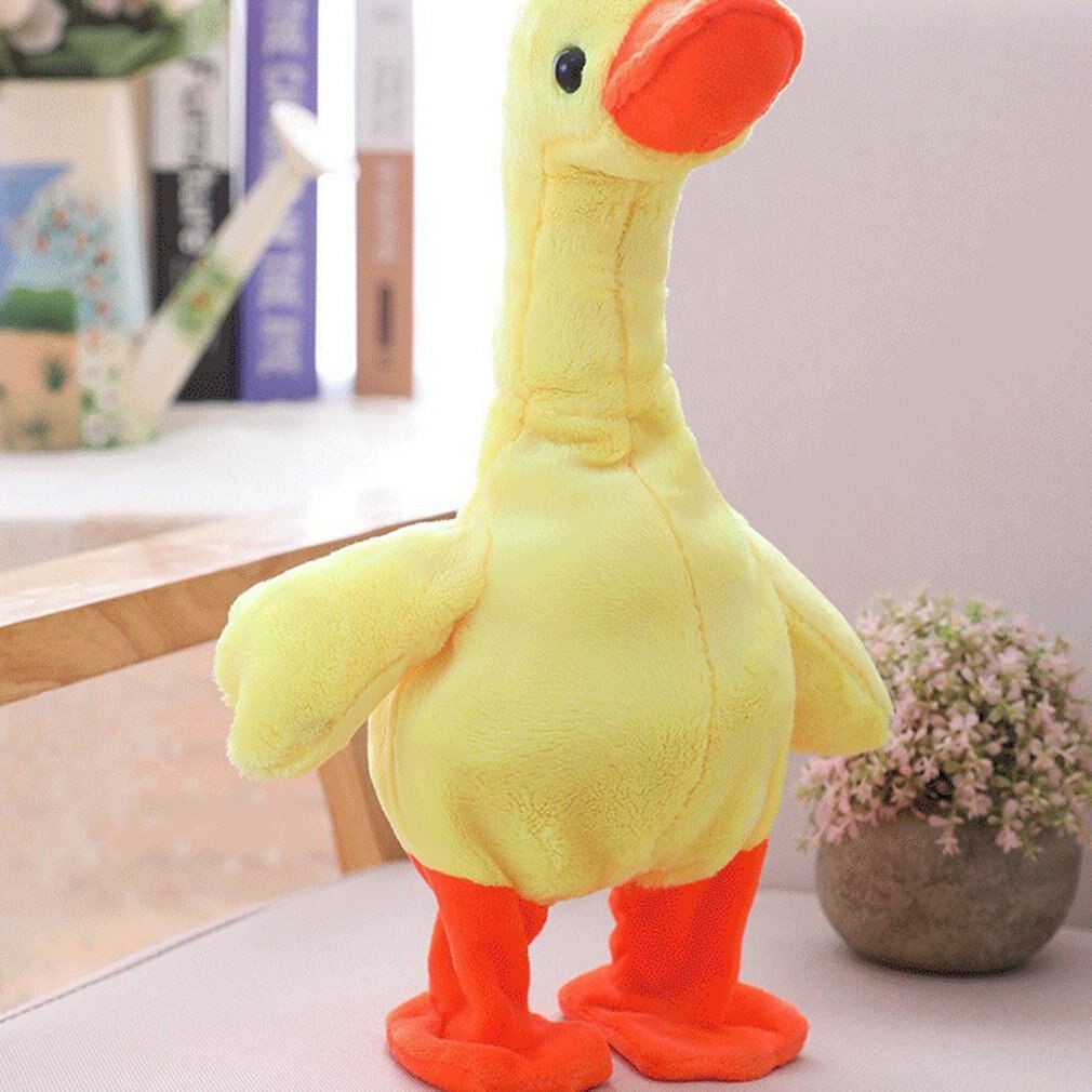 Jouet de petit canard jaune chantant, levage du cou 