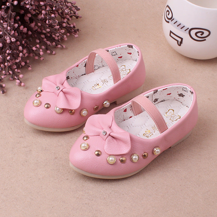 Automne nouveau bébé chaussure unique version coréenne de chaussures de bébé femme mode perle perceuse à eau en gros