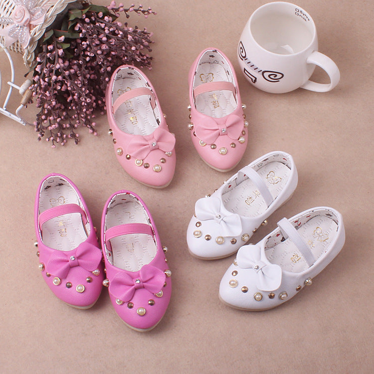 Automne nouveau bébé chaussure unique version coréenne de chaussures de bébé femme mode perle perceuse à eau en gros