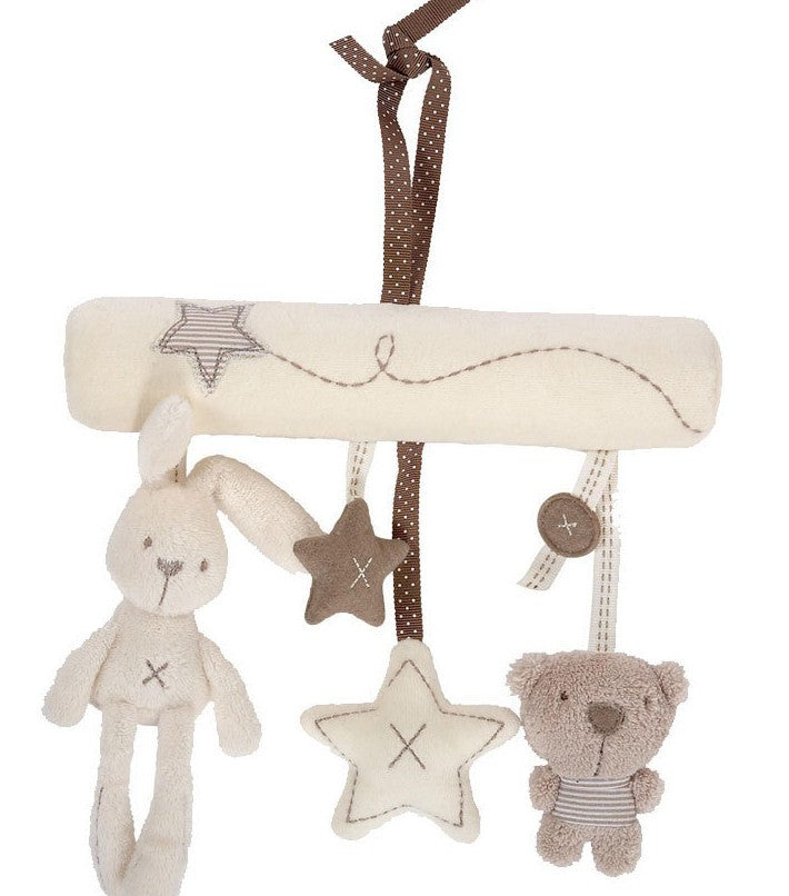 Hochets pour bébé en bas âge, jouets pour poussette, berceau, doux, lapin, ours, jouets suspendus, peluche, apaiser, poupée, accessoires de lit