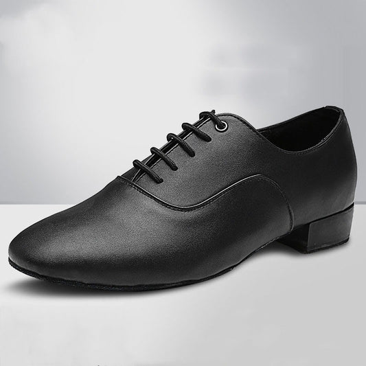 Zapatos de baile latino Zapatos de práctica de fondo suave con tacón medio para hombre