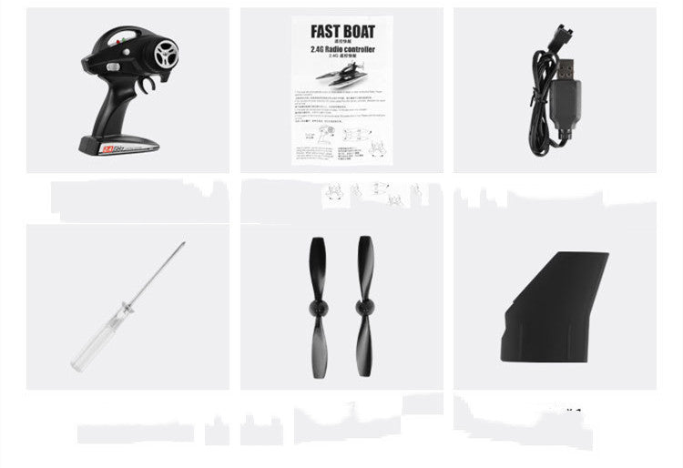 Bateau jouet électrique télécommandé à grande vitesse 2.4G, bateau de vitesse, jouet pour enfants