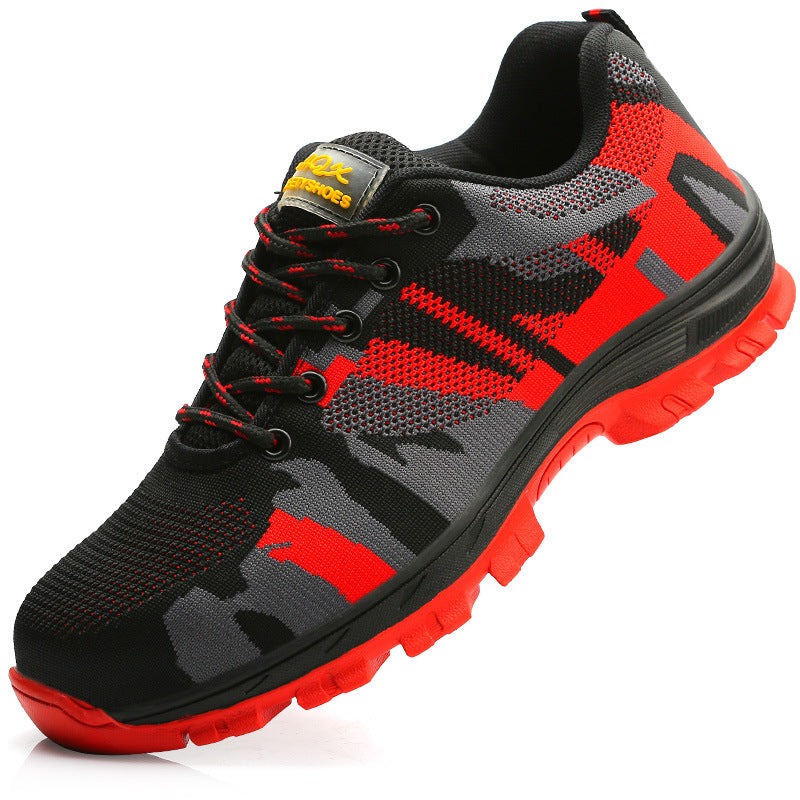 Chaussures de travail légères et antidérapantes Flyknit Safety, anti-écrasement et anti-crevaison, résistantes à l'usure