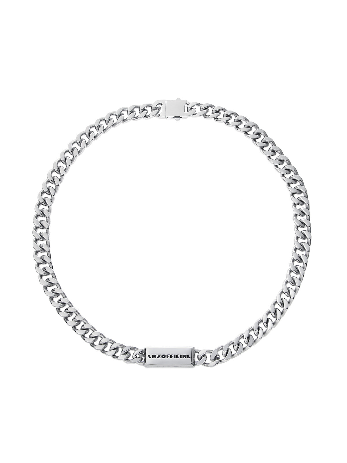 Collier cubain à huit boucles plates et larges