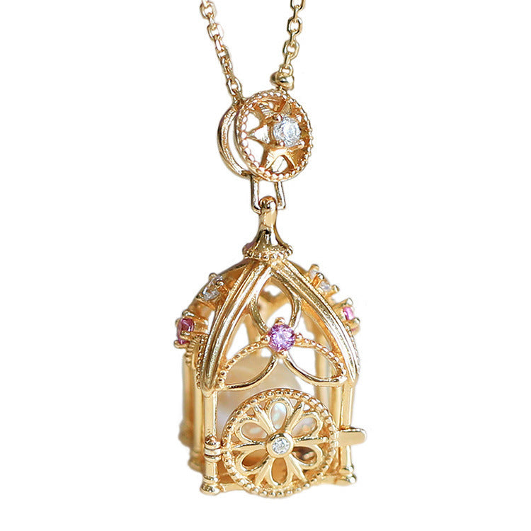 Silver Necklace Pendant Sweater Chain Women