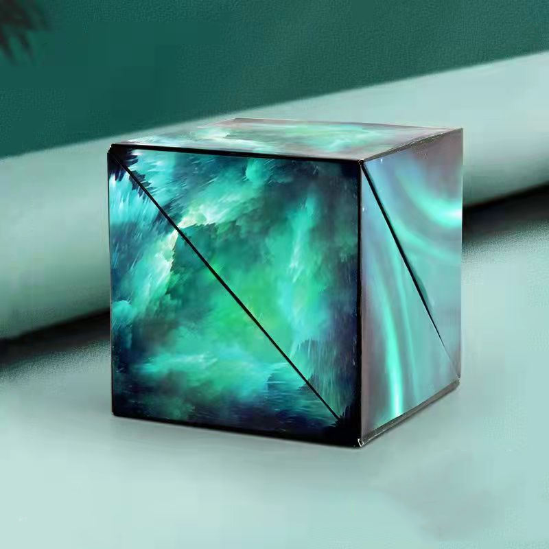 Cube magique à géométrie solide, jouet à déformation magnétique modifiable