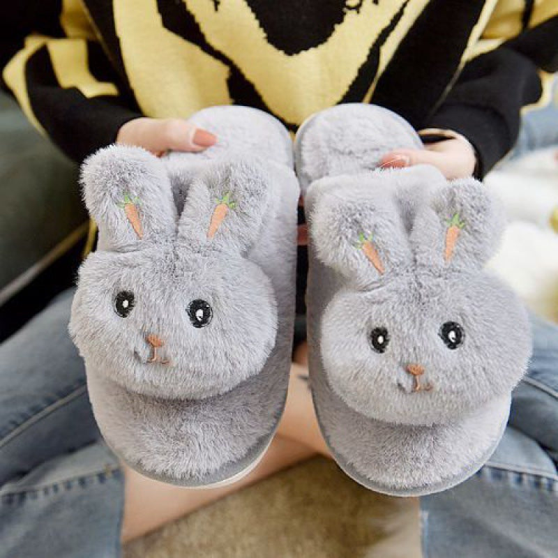 Rabbit Cute Cartoon Bag Women's Winter Dormitory Non-slip Dormitory Warm Slippers