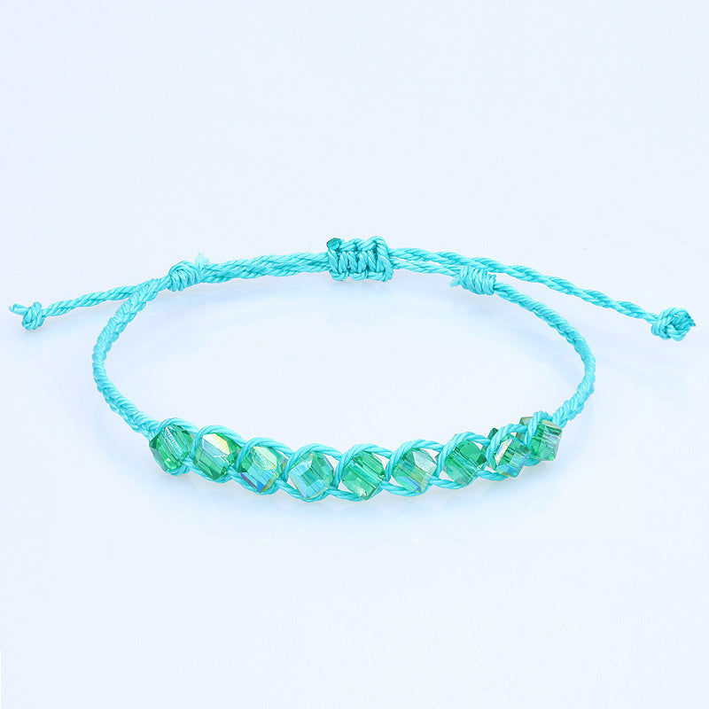 Bracelet de perles de cristal cubique fait à la main