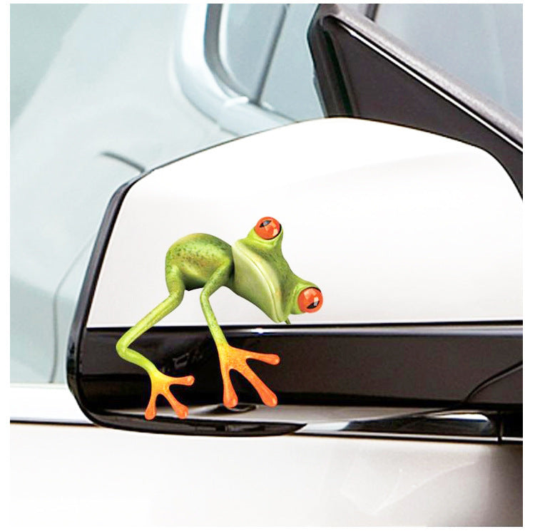 Autocollants de voiture grenouille tridimensionnels, rayures, décoration de voiture