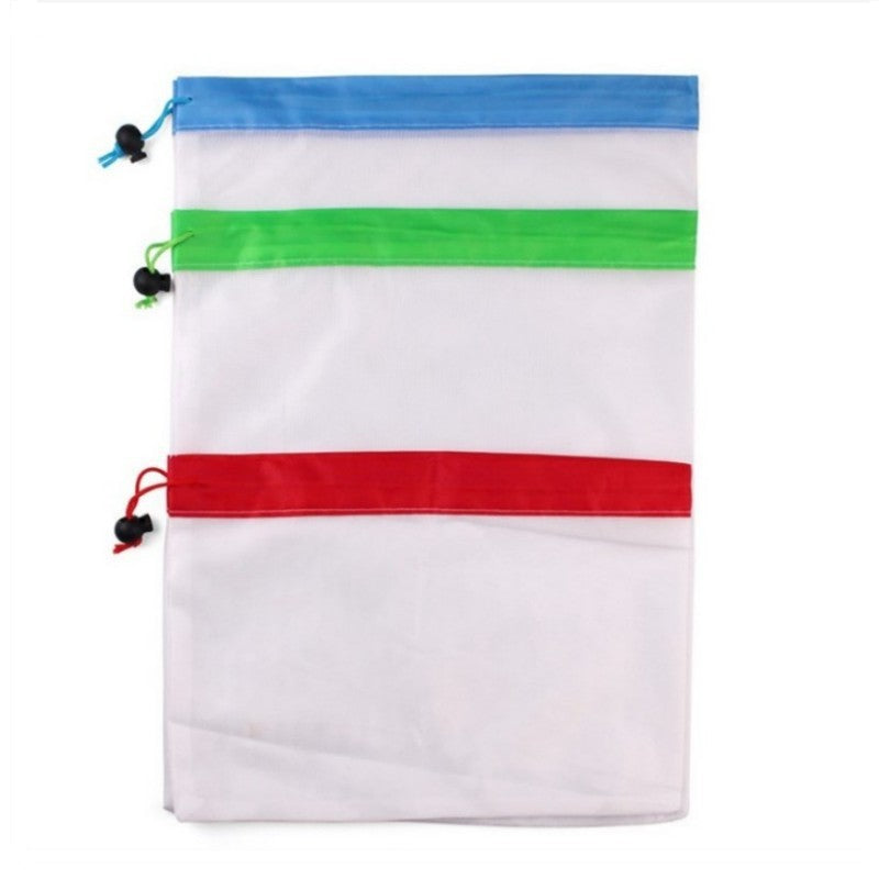 Combinación de traje de bolsa de malla con boca de haz de empalme multifuncional para frutas y verduras