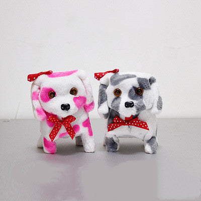 Robot électronique de simulation de chien, peluche, corde de marche, chiot