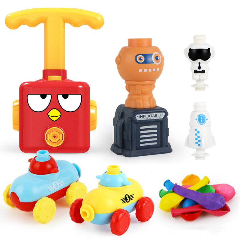 Power Balloon Launch Tower Toy Puzzle  Education Inertia Air Power Balloon Car Science Experimen Toy For Children Gift
