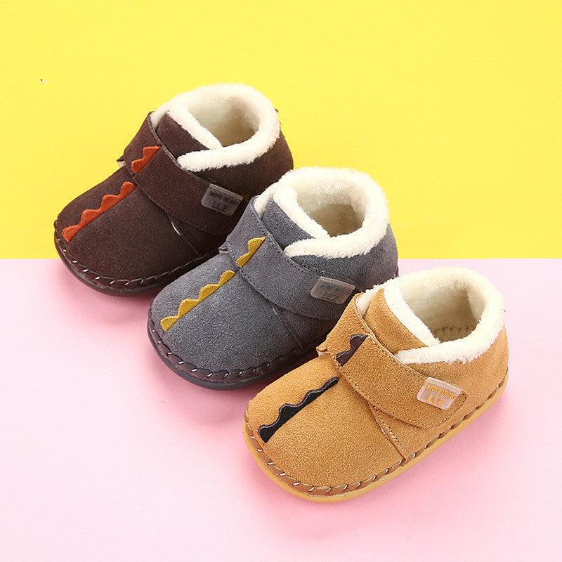 Chaussures rembourrées en coton pour enfants, pantoufles d'hiver pour garçons et filles, raquettes de neige en polaire
