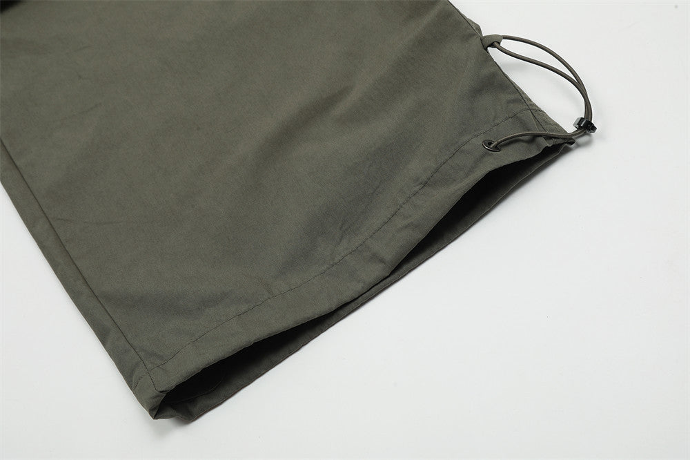 Men's Loose Outdoor Solid Color Casual Thin Sports Drawstring Pants