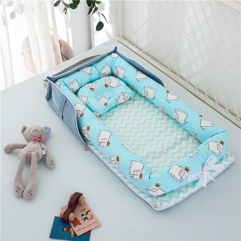 Lit de bébé portable en coton nouveau-né pliable