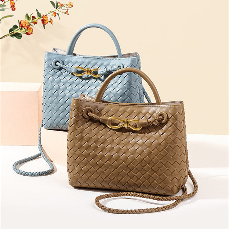 Sac messager à bandoulière tissé à la main pour femmes, personnalité gracieuse, Simple