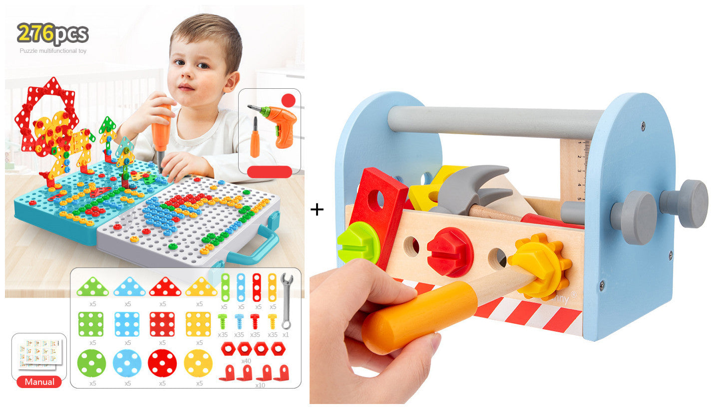 Tournevis pour enfants, jouet, perceuse électrique, assemblage et démontage pratiques, boîte à outils, Puzzle pour bébé