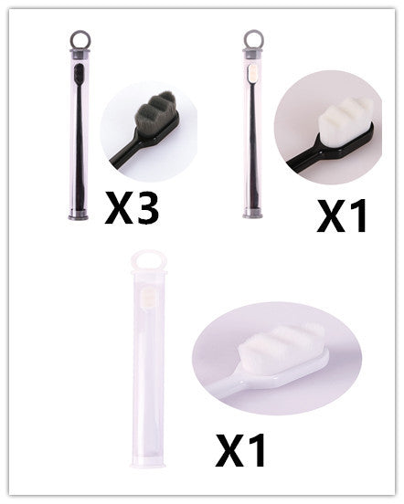 Brosse à dents Ultra-fine, poils Super doux, nettoyage en profondeur, Portable, outils de soins bucco-dentaires, nettoyage buccal, voyage