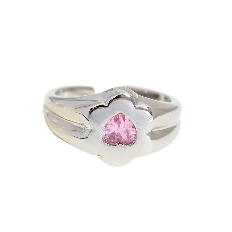 Retro Heart-shaped Diamond Ring For Women