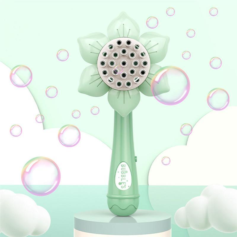 Machine à bulles en forme de tournesol, jouet Portable, baguette à bulles, souffleur de bulles électrique, jouet d'extérieur