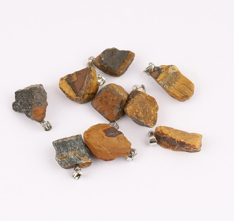 Colgante de piedra de cristal de color natural del arco iris