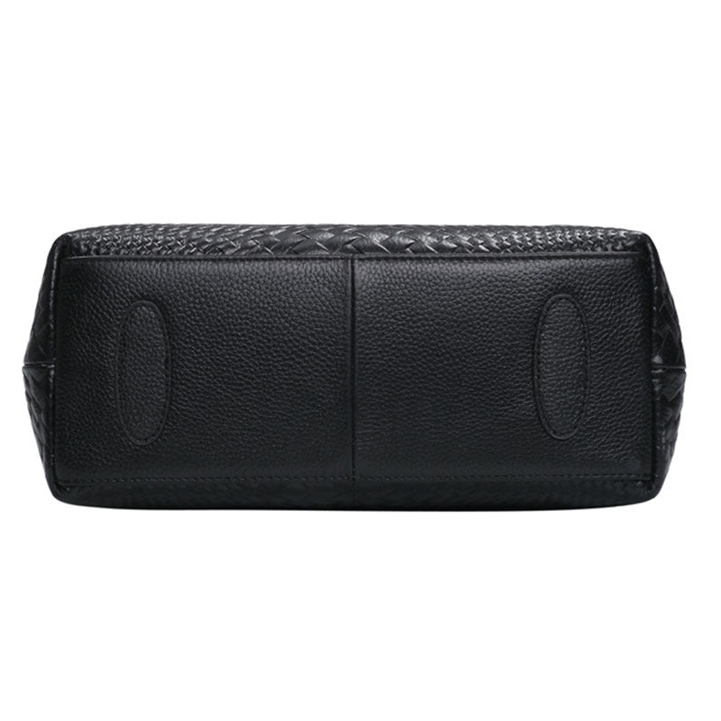 Sac tissé en cuir véritable pour femme, petit sac à bandoulière, sacoche à épaule