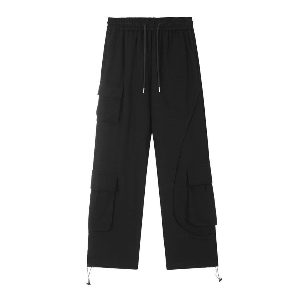 Loose Multi-pocket Workwear Straight Sweatpants Men