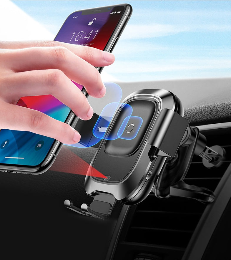 Support de voiture intelligent, sortie d'air de charge sans fil, cadre de navigation mobile, support de capteur de charge sans fil